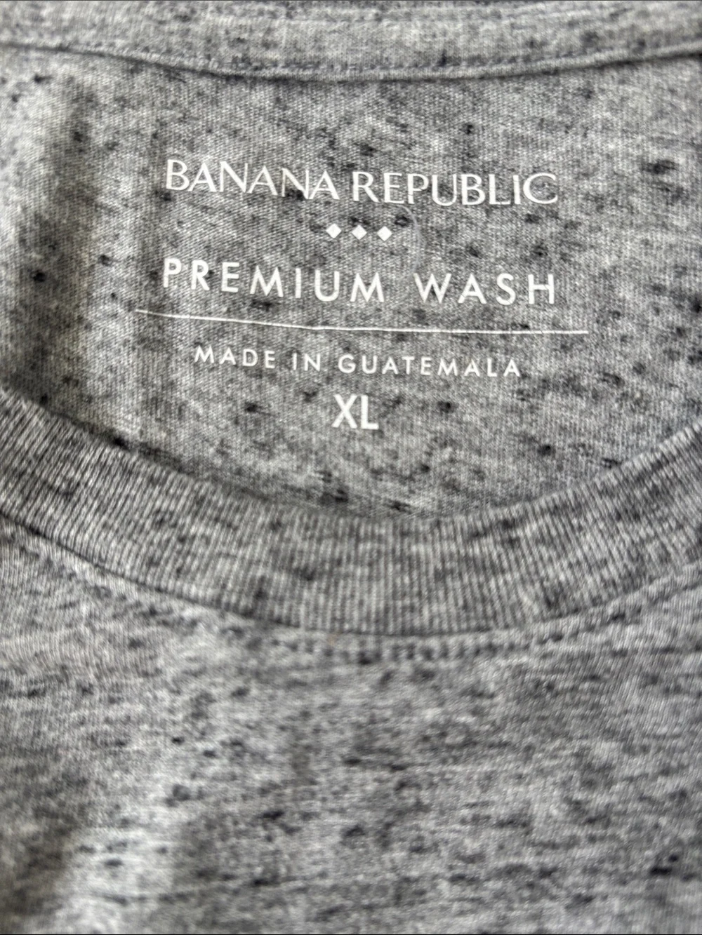 Banana Republic Gray Heather Motorcycle Graphic Crew Tee